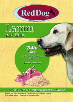 RedDOG Natural Hunde Lamm mit Reis 12 kg