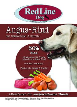 RedLine Dog Adult Angus-Rind mit Süßkartoffel & Karotte getreidefrei 2 kg