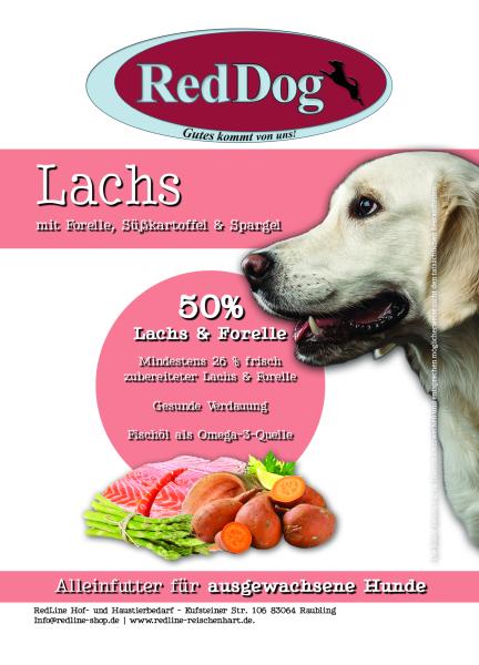 RedLine Dog Adult Lachs mit Forelle, Süßkartoffel & Spargel getreidefrei 6 kg